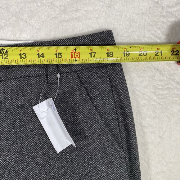 Lands' End Women's Sz 12 Original Fit Trousers Herringbone Wool Blend Lined NWT - Picture 7 of 10